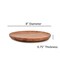 Acacia Wood Round Platters Set of 4 for Ottoman or Side Table, Charcuterie Board or Cheese Platter for Living Room (8" x 8" x 0.75")